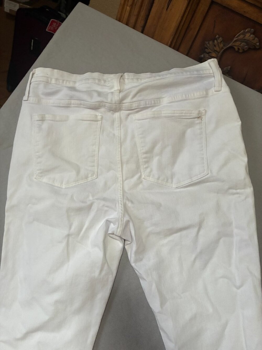 Madewell Jeans Womens 34 White High-Rise Skinny Cotton Raw Hem Stretch Casual - Picture 5 of 9